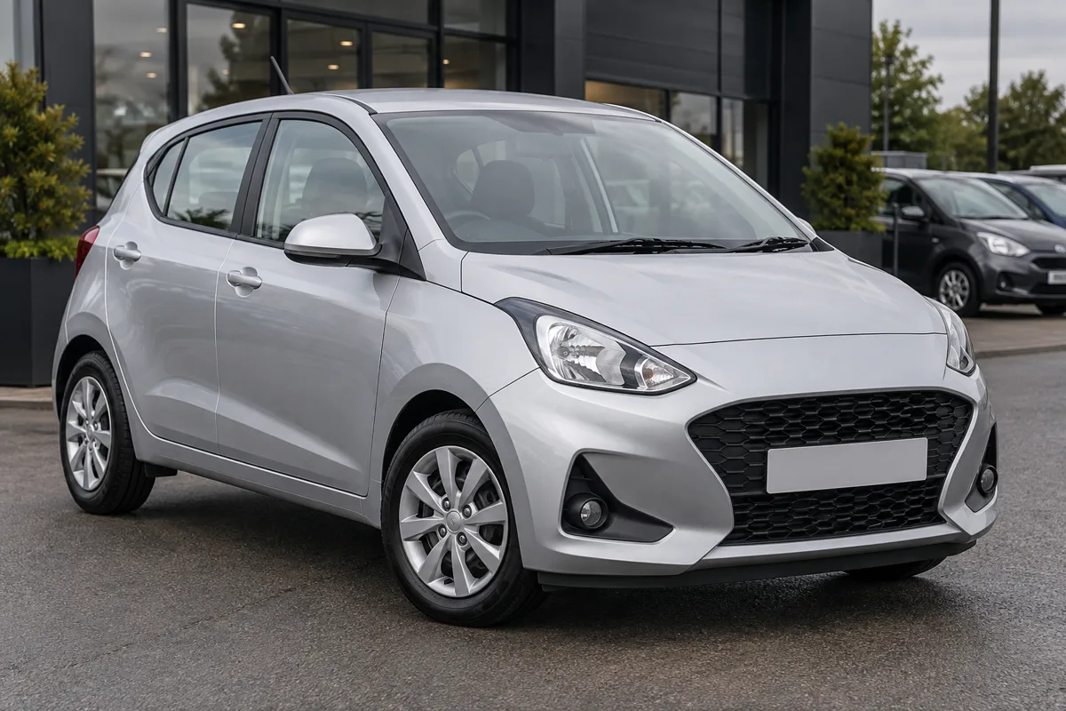 Representative silver compact five-door hatchback